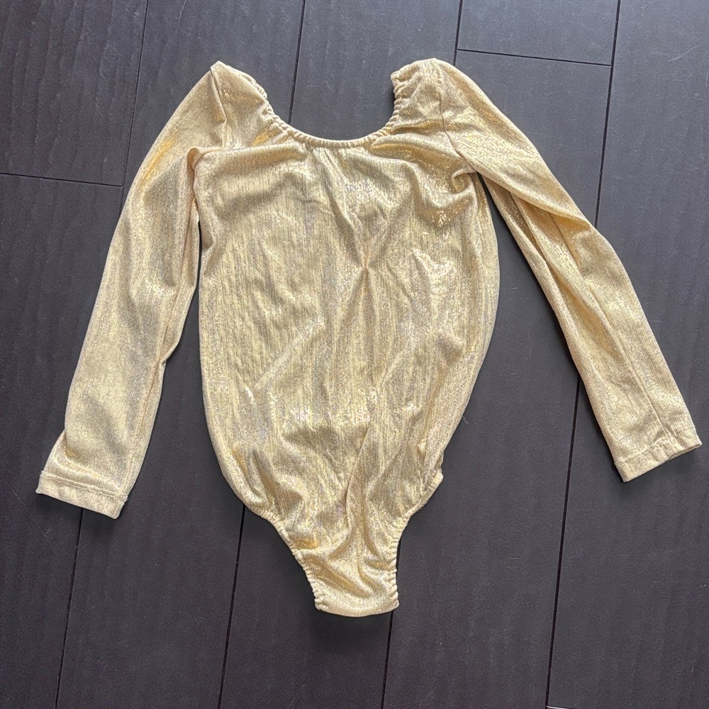 Sparkling Gold Long Sleeve Bodysuit for Kids